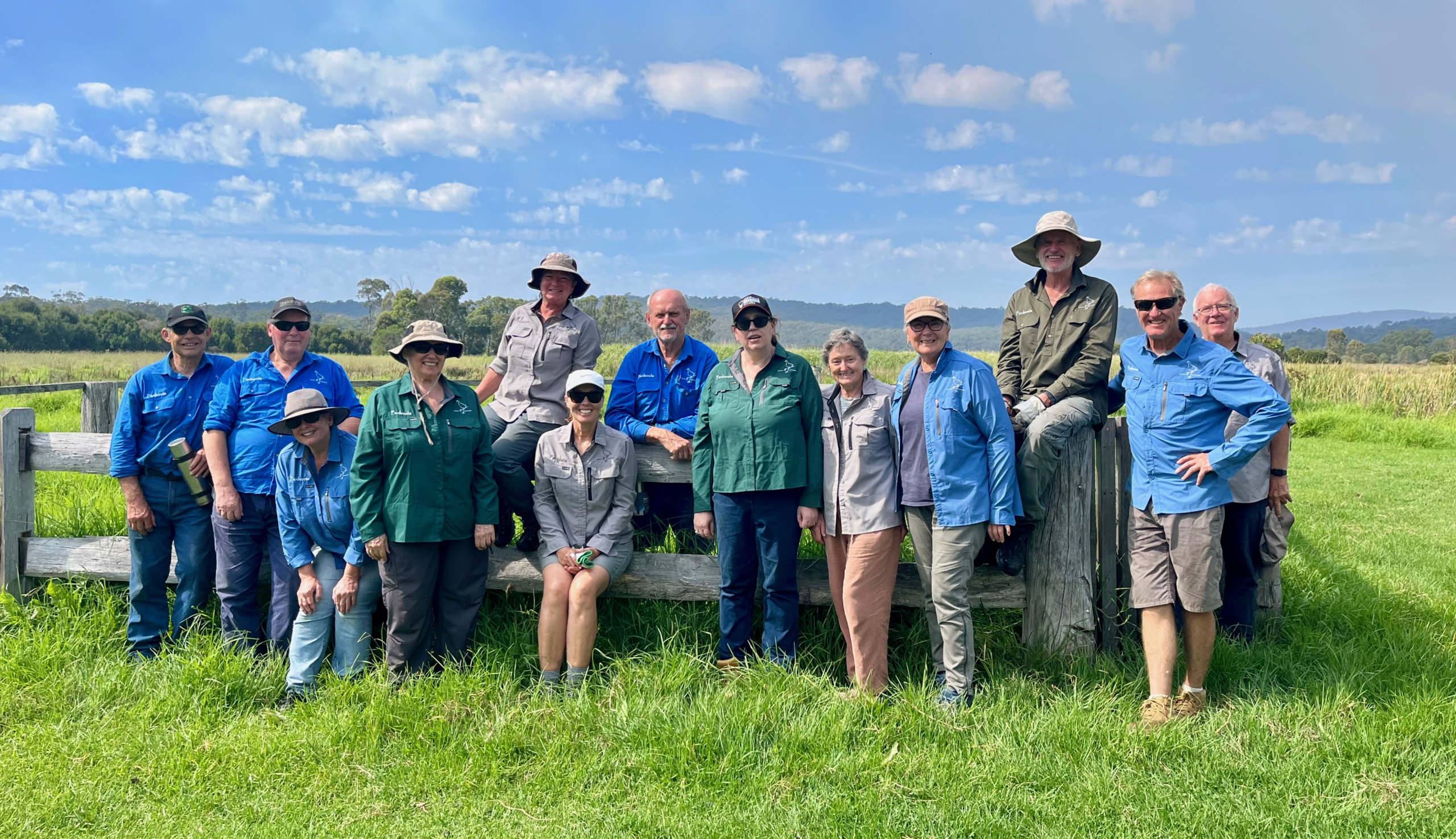 Community volunteers in field